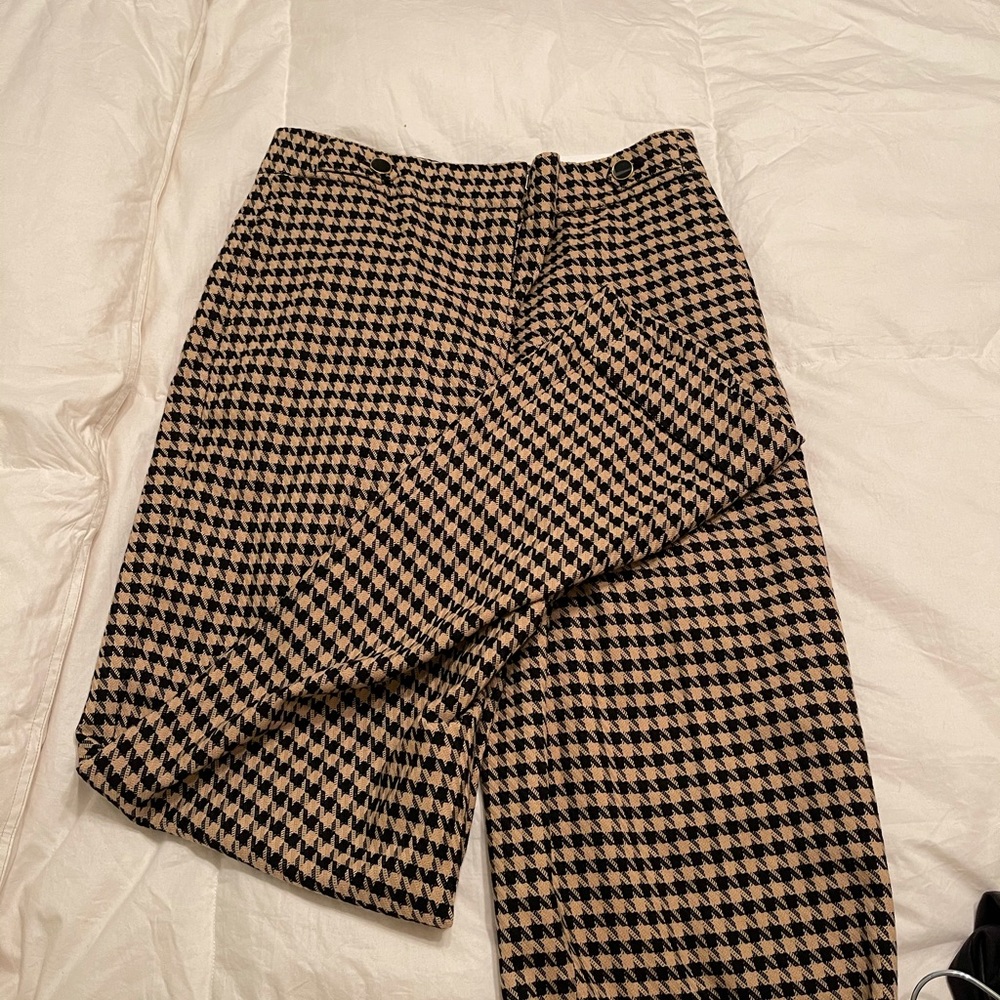 Ann Taylor Houndstooth Cuffed Pants